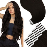 YoungSee Tape in Hair Extensions Real Human Hair Dark Brown Tape Extensions Human Hair Brown 22In Tape in Human Hair Extensions 