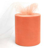 6 x 200 Yards Peach Tulle Fabric Rolls, Peach Spool Tulle Ribbon for DIY Tutu Skirt Wedding Decoration Baby Shower Birthday Part