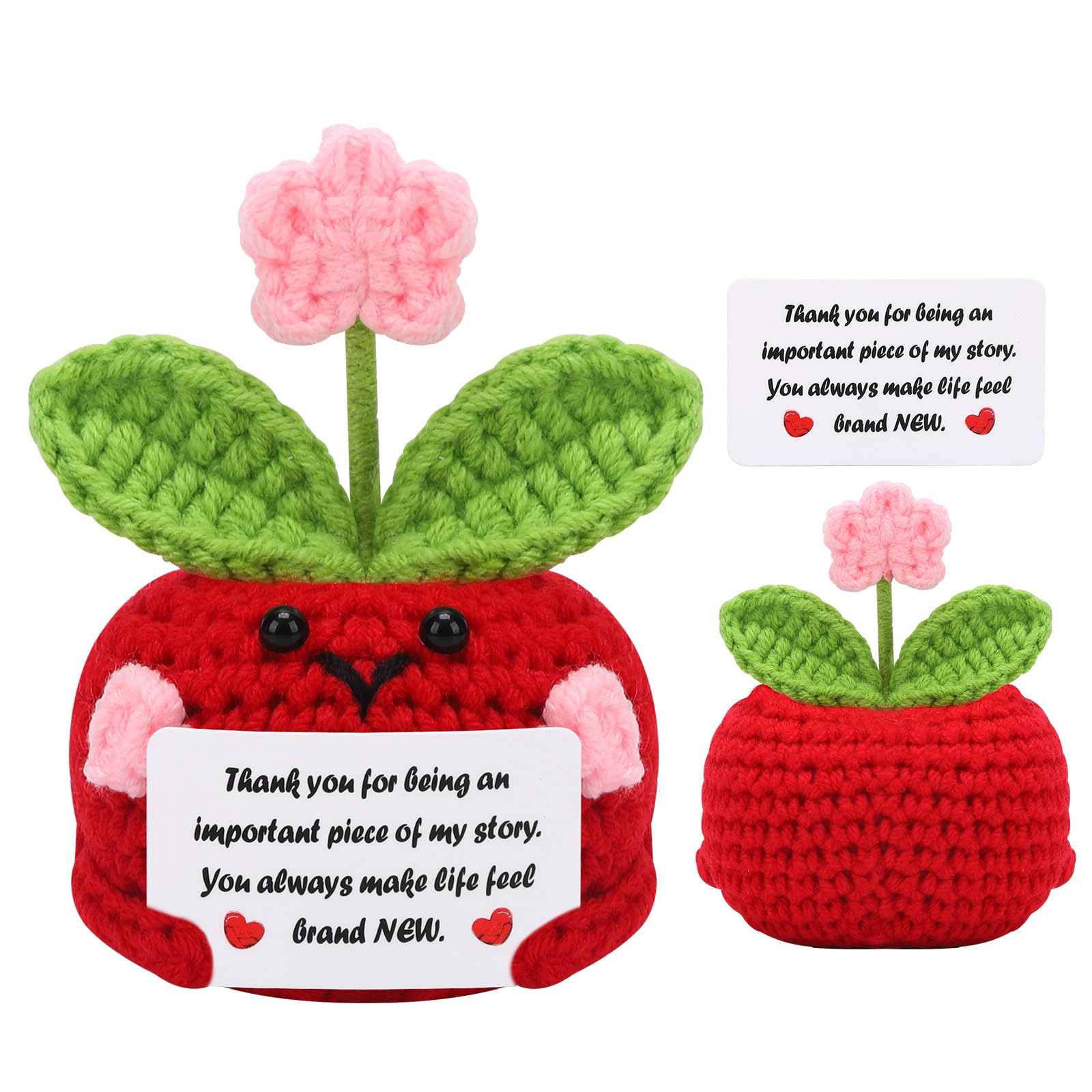Gifts for Her/Him, Boyfriend Girlfriend, Thank You Gifts Handmade Crochet Mini Red Apple, Anniversary Wedding Birthday Gift for 