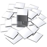 Jetec 50 Pcs Mini Size Acrylic Square Mirror Adhesive Small Square Mirror Tiles for Crafts and DIY Projects Supplies (3 Inches)
