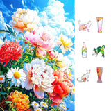 500 Piece Puzzles for Adults, The Blooming Peonies Fun Puzzles for Adults 500 Pieces with HD Print & Poster, 15 X 23 Dust Free, 