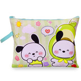 Funblast A4 Zipper Bag Multipurpose Cartoon Print Pouch For Certificate, Paper & Documents Holder Bag, Kawaii Makeup Organizer