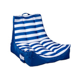 Big Joe Captain's Float No Inflation Needed Pool Lounger, American Nautical Stripe Double Sided Mesh, Quick Draining Fabric, 3 f