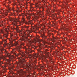 Miyuki Round Seed Bead 8.2g SemiMatt SL DK Ruby, Red, 15 /0