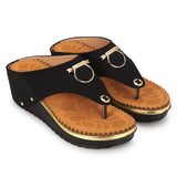 Ortho Joy Doctor Fancy Slipper For Women || Orthopedic Women'S Fashionable Comfortable Slipper,Black,7,B0C96L2XX2