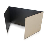 Flipside Products 12  x 48Black Study Carrel, Privacy Boards, Student Privacy and Focus Booth for The Classroom, Desk Divid