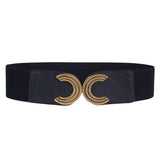Redhorns Elastic Fabric Waist Belt For Women Dresses CShaped Design Stretchy Wide Ladies Belt For Saree Girls Jeans Free Size