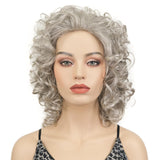 Lydell Short Soft Super Curly Layered Natural Movement Synthetic Wigs 51 Silver Grey