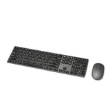 Amazon Basics Ultra Premium Wireless Keyboard and Mouse Combo - Rechargeable, Ultra Slim Design, Quiet, Full Size, Number Pad, U