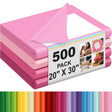 Qilery 500 Sheets Pink Tissue Paper Bulk for Gift Bags 20 x 30 Inch Acid Free Wrapping Paper Sheets for Christmas Decoration DIY
