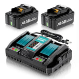 Uionvot 2 Pack 8.0Ah High Capacity Battery and Charger Replacement for Makita 18V Battery Compatible with BL1860B BL1850B BL1840
