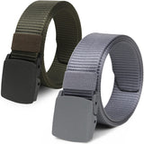 Sunshopping MenS Causal Nylon Canvas Tactical Adjustable Plastic Flap Buckle Belt Combo Set (Opd304) (Free Size, Multi04)
