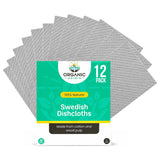 Organic Origin Swedish Dishcloths for Kitchen Cellulose Cloths, 12 Counts