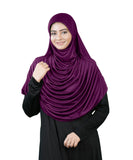 Mehar Polyester Blend HijabS Modest WomenS Frilled Stylish Faeezah Female Hijab (Large, Vine), Purple