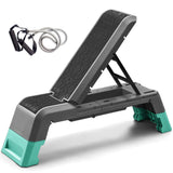 leikefitness Multifunctional Aerobic Deck with Cord Workout Platform Adjustable Dumbbell Bench Weight Bench Professional Fitness