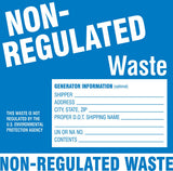 Brady 60446 PaLabels per Label Hazardous Waste Labels Label NonRegulated Waste , White On Blue, 6 Height x 6 Width, Legend 