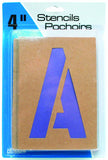 Headline Sign 4in. Stencil Kit, Caps/ Numbers
