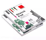 QUAKEL 50 Sheet A5 Sketchbook Pack of 25.8 x 8.3 Inch 140 GSM| Top SpiralBound Sketchpad for Artists | Sketching and Drawing A