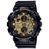 Casio G-Shock Ga-140Gb-1A1Dr Black & Gold Analog-Digital Dial Black Resin Strap Men'S Watch Shock And 200M Water Resistant G1021