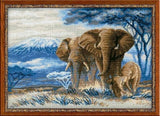 Elephants In The Savannah Counted Cross Stitch Kit15.75X11.75 14 Count (Pack Of 1 )