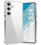 Vakoo Case for Samsung Galaxy S24 | Clear Anti-Yellowing, Hard Back, Military-Grade Drop Protection, Supports Wireless Charging 