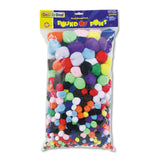 Creativity Street 818001 Pound of Poms Giant Bonus Pack, Assorted Colors, 1 lb/Pack