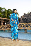 Gosriki Women'S Rayon Blend Short Length Printed Co-Ord Set (Kareena Blue Co Ord-Vks01-Gs_M_Blue_Medium),Blue,,B0DRNMZSG7