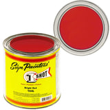1 Shot Lettering Enamel Paint, Professional Pinstriping and Lettering Paint 8 OUNCE CAN- 1/2 PINT 104L/8Z (104L- Bright Red)