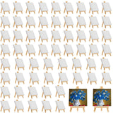 Mimorou 150 Pack Mini Canvas with Easel Sets for Painting Small Art Stretched Canvas Panels Pack with Sturdy Wood Display Easel 