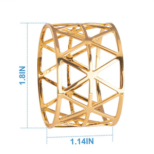 12PCS - Napkin Rings, Gold Napkin Rings Set of 12, Holiday Napkin Holders for Dining, Anniversary, Birthday, Christmas, Easter,