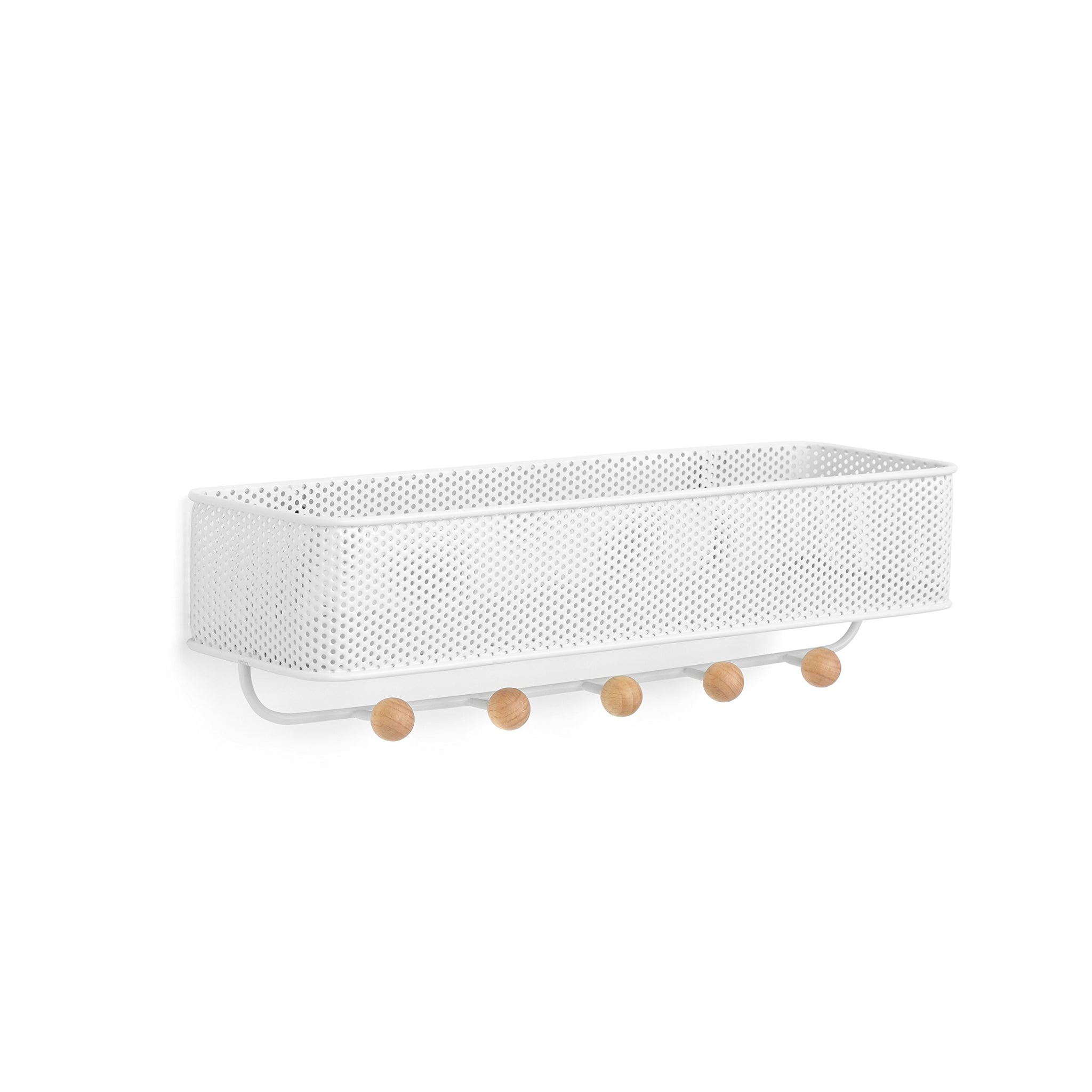 Umbra Estique Entryway Organizer, Great For Storing Keys, Small Accessories, Mail, Wallets And More, White Finish