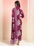 Gosriki Women'S Rayon Viscose Anarkali Printed Kurta With Pant & Dupatta (Jasiwal Wine-Vks03-Gs_5Xl_Wine_Xxxxx-Large),Wine,5,B0DT77NW3B