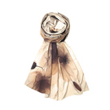 Fahabo Iconic Collection Digital Print Swiss Butter Cotton Scarf Stole For Women (Shell Beige Br)