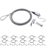 Ecudis Picture Rail Hanging System, Adjustable Picture Hanging Wire Kit With Hooks, Art Picture Display Kit For Wall Picture, Ex