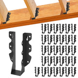 32 Pcs 2x 8 Joist Hanger,Q235B Steel Face Mount Joist Hangers,Black Powder Coated Hurricane Ties for Rafter, Rafter Brackets for
