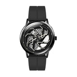 Goldenize Fashion Men Analogue Spinner Wheel Concept Multicolor Rotating Dial Wrist Sports Watches For Men'S & Boy'S Silicon Mag