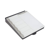 ECR4Kids MessageStor Dry-Erase Glass Board Memo Station, Desk Organizer, Grey