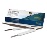 Officemate SelfAdhesive Prong Fasteners, Enamel Finish, 1 inch Capacity, 2.75 Inch Base, Box of 100 (99875), Matte Brown