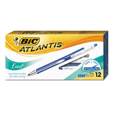 BIC Glide Exact Ballpoint Pen, Retractable, Fine 0.7 Mm, Blue Ink, Blue Barrel, Dozen