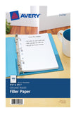 Avery Mini Binder Filler Paper for 3 Ring Binders or 7 Ring Binders, College Ruled, 5.5 x 8.5, 100 Sheets (14230)