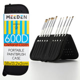 MEEDEN 15 X 10.5 Inch Mesh Paint Brushes Case Zippered Brush Holder, Long Handle, Black