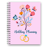 Customized Wiro Diary/Notebook A5 Wedding Planning Personalize With Name/Quote/Design Printed Front Cover With Matte Lamin