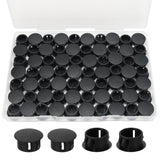 Tugermoola 70PCS Black Plastic Hole Plugs Black Plastic Plugs for Round Holes Filler Door Screw Hole Plugs 5/8