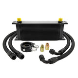 ZHSYMX 16 Row AN10-10AN Stacked Plate Oil Cooler Universal Engine Transmission British Radiator Oil Cooler Condenser with Fuel L