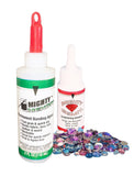 Mighty MENDIT, Permanent Fabric Adhesive, Flexible Stretchable Washable, Clear, 4 oz, Plus Mighty GEMIT, Embellishing Adhesive, 
