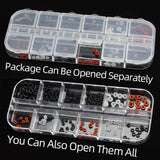 144pcs Rubber O Ring Assortment Kits 12 Sizes Made of Nitrile Rubber NBR Replacement