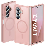 ORETECH Magnetic for Samsung Galaxy Z Fold 7 Case, Translucent Back Non-Slip Hard PC Shockproof Bumper Protective Phone Case Cov