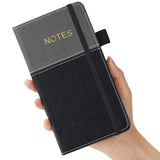 TRACEFORM Small Pocket Notebook Journal, 3.8inch x 7inch, Journaling Notebook for Men, 140 Pages Lined Paper, Leather Hardcover, Schoo