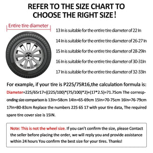 AmFor Spare Tire Cover, Universal Fit for Jeep, Trailer, RV, SUV, Truck and Many Vehicle, Wheel Diameter 32 - 33, Weatherpro