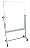 Luxor Mobile Mb3648Ww Dry Erase Double-Sided Magnetic Whiteboard With Aluminum Frame And Stand,36''W X 48''H